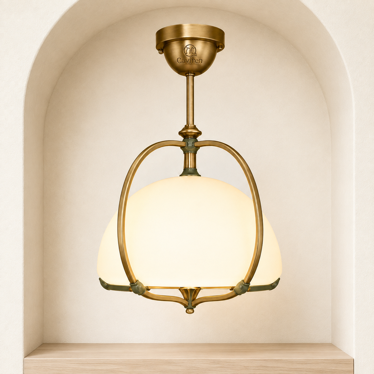 Caviren Halo Petal Dome Pendant Light