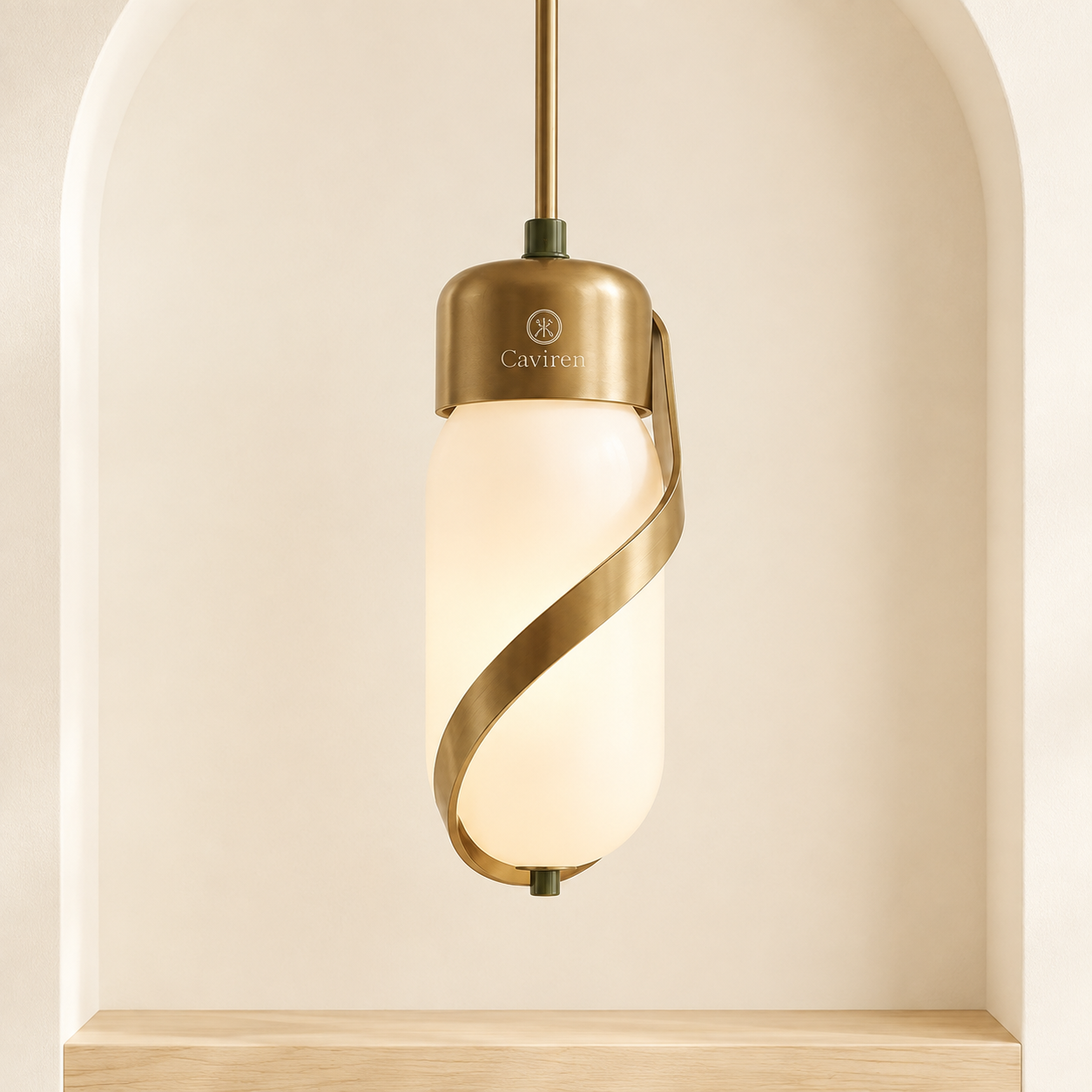 Caviren Halo Ribbon Capsule Pendant Light