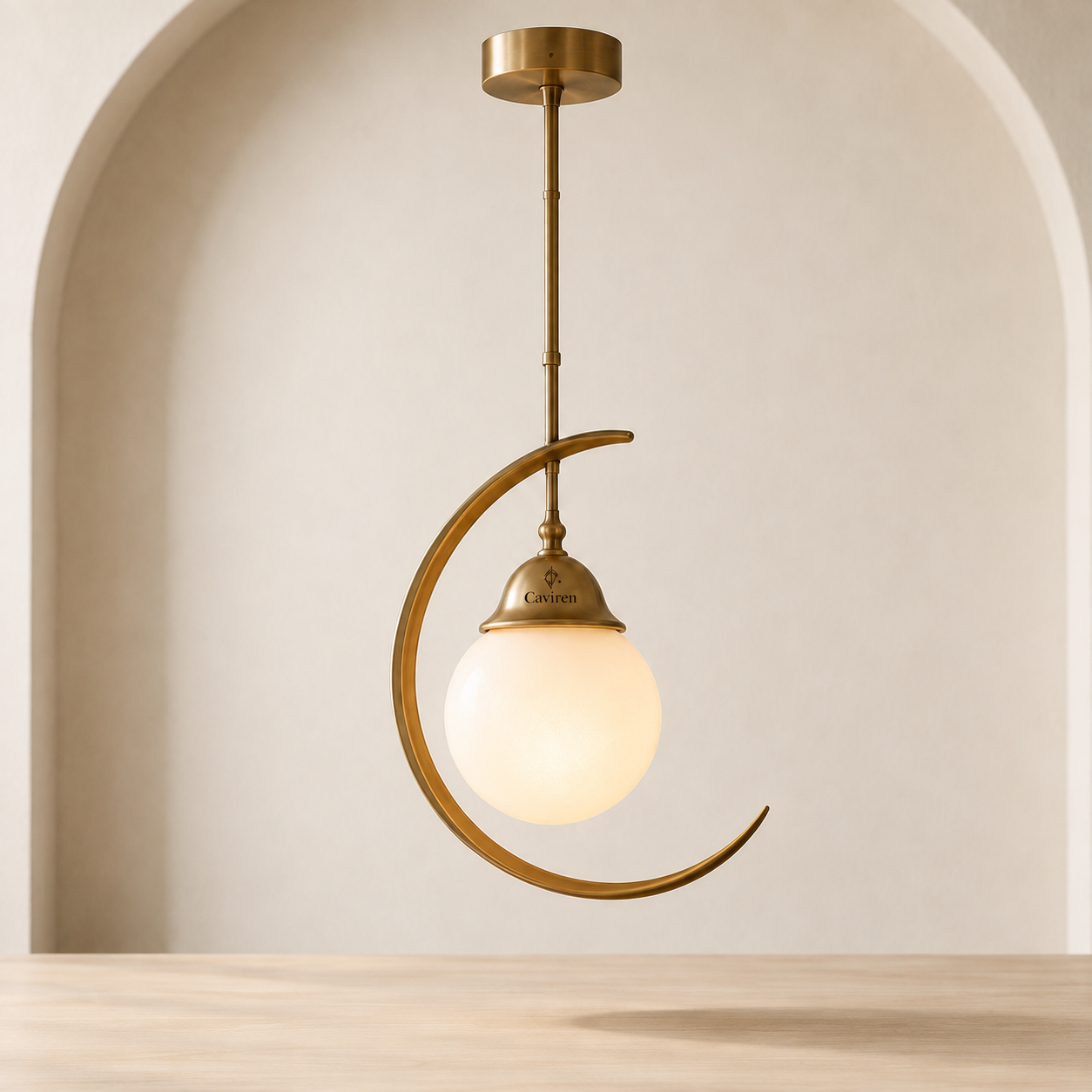 Caviren Halo Crescent Pendant Light