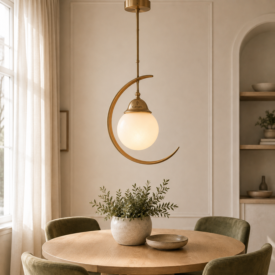 Caviren Halo Crescent Pendant Light