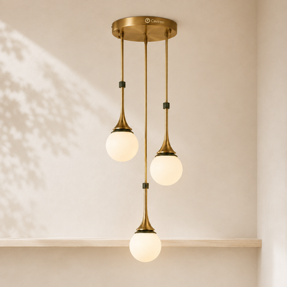 Caviren Halo Triple Orb Pendant Light