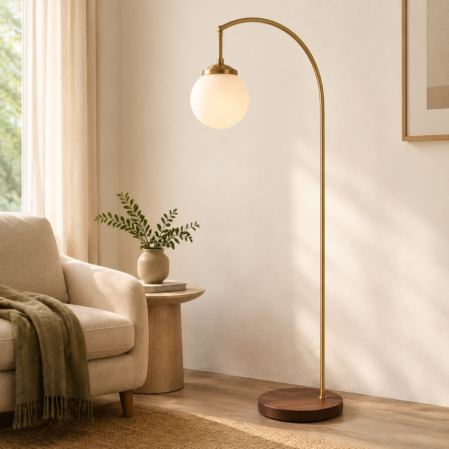 Caviren Arc Globe Floor Lamp