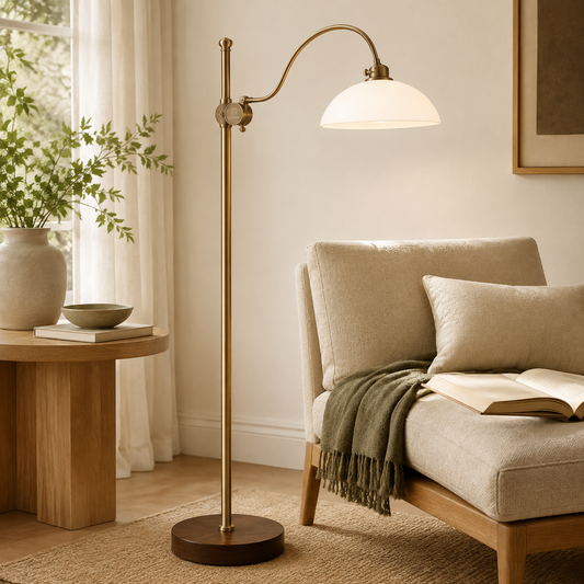 Caviren Arc Pivot Dome Floor Lamp