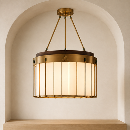 Caviren Line Drum Halo Pendant