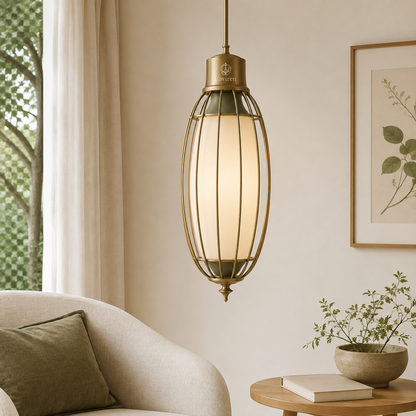 Caviren Halo Oval Lantern Pendant Light