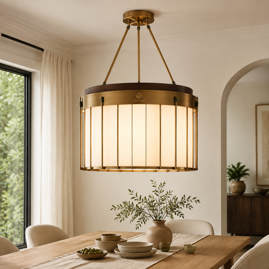 Caviren Line Drum Halo Pendant
