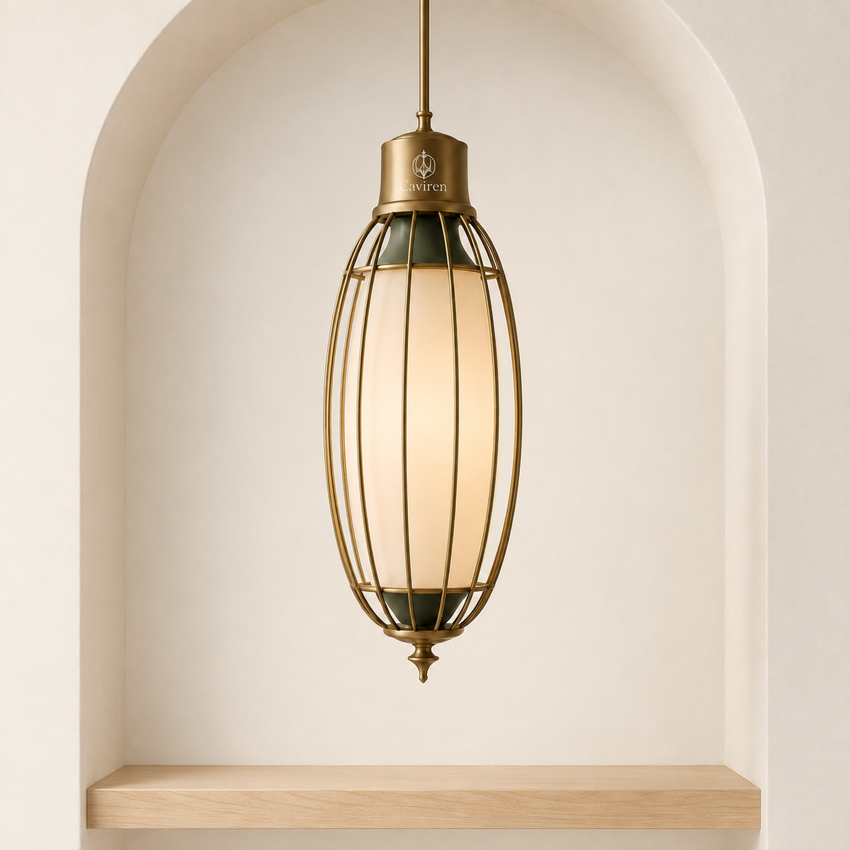 Caviren Halo Oval Lantern Pendant Light