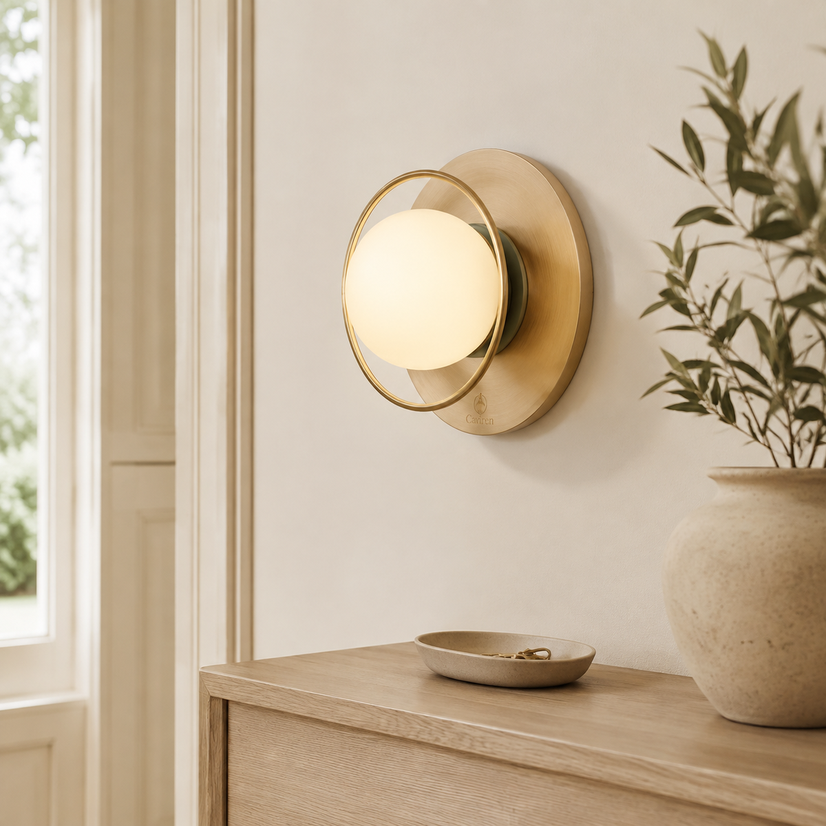 Caviren Veil Halo Globe Sconce