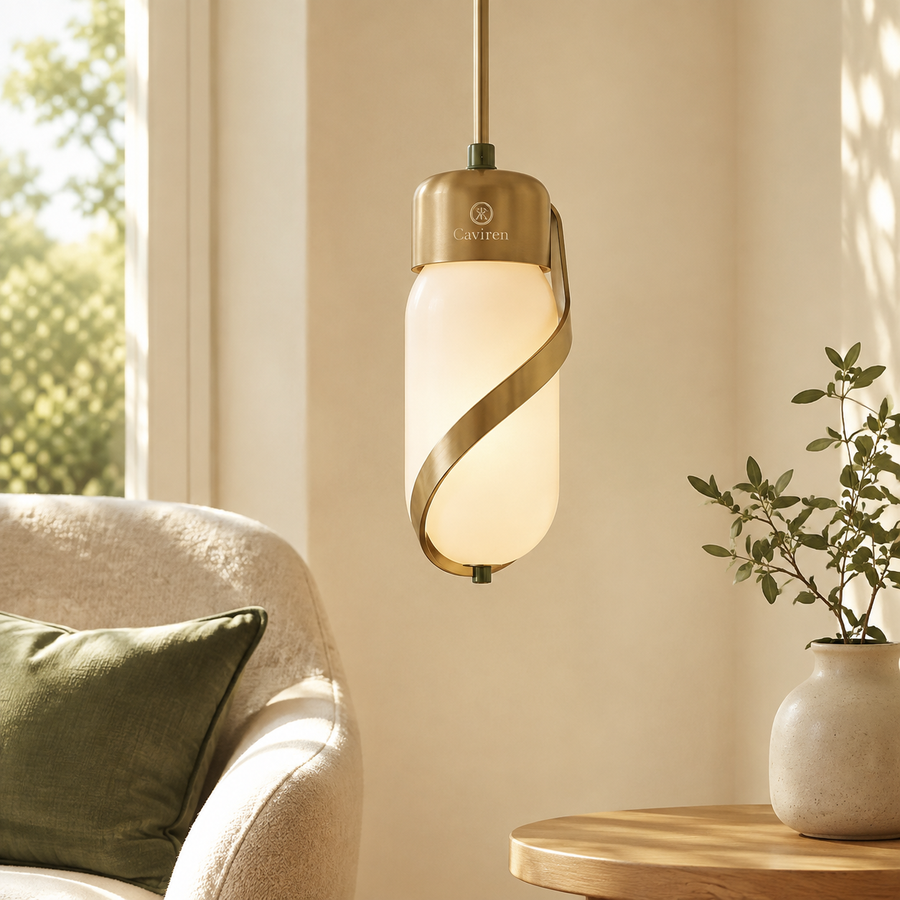 Caviren Halo Ribbon Capsule Pendant Light