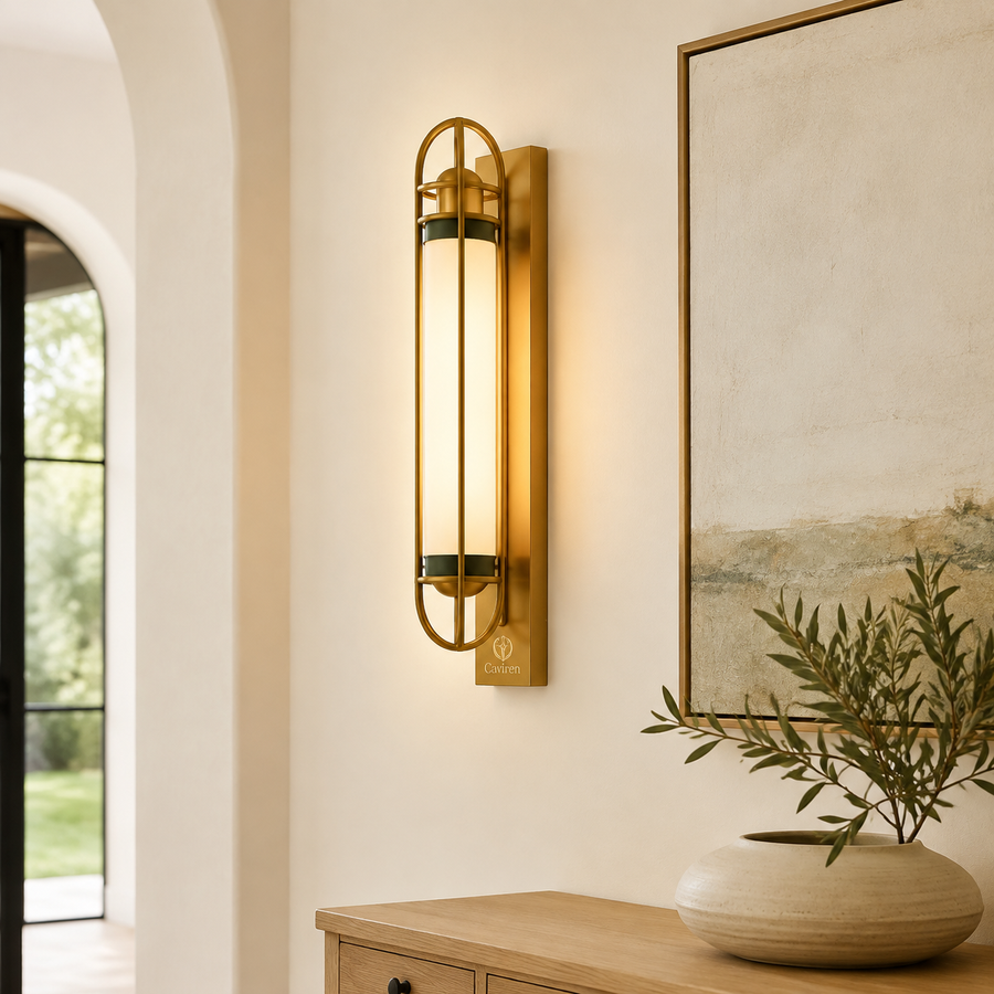 Caviren Veil Vertical Lantern Sconce