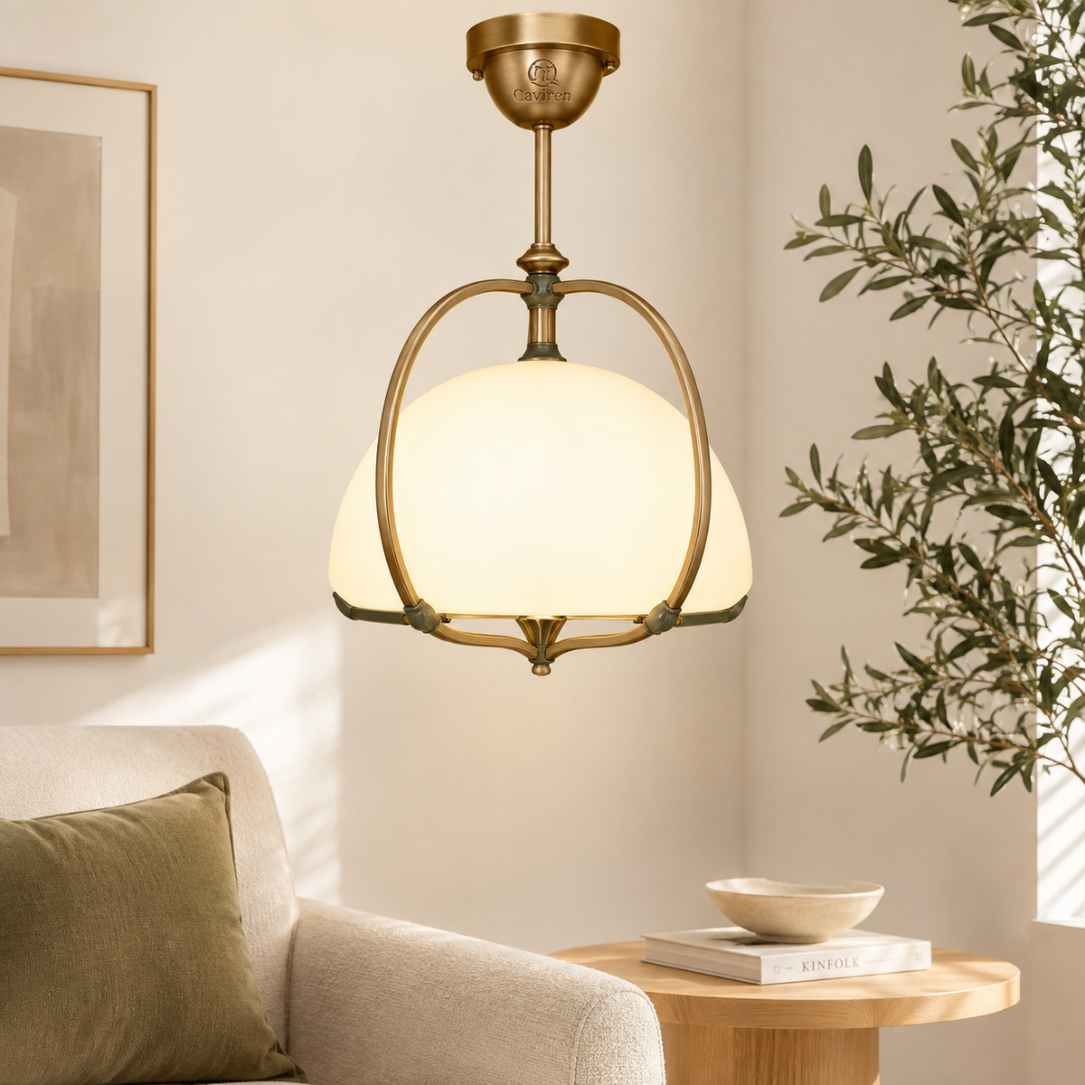 Caviren Halo Petal Dome Pendant Light