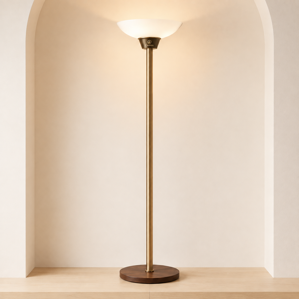 Caviren Arc Rise Torchiere Floor Lamp