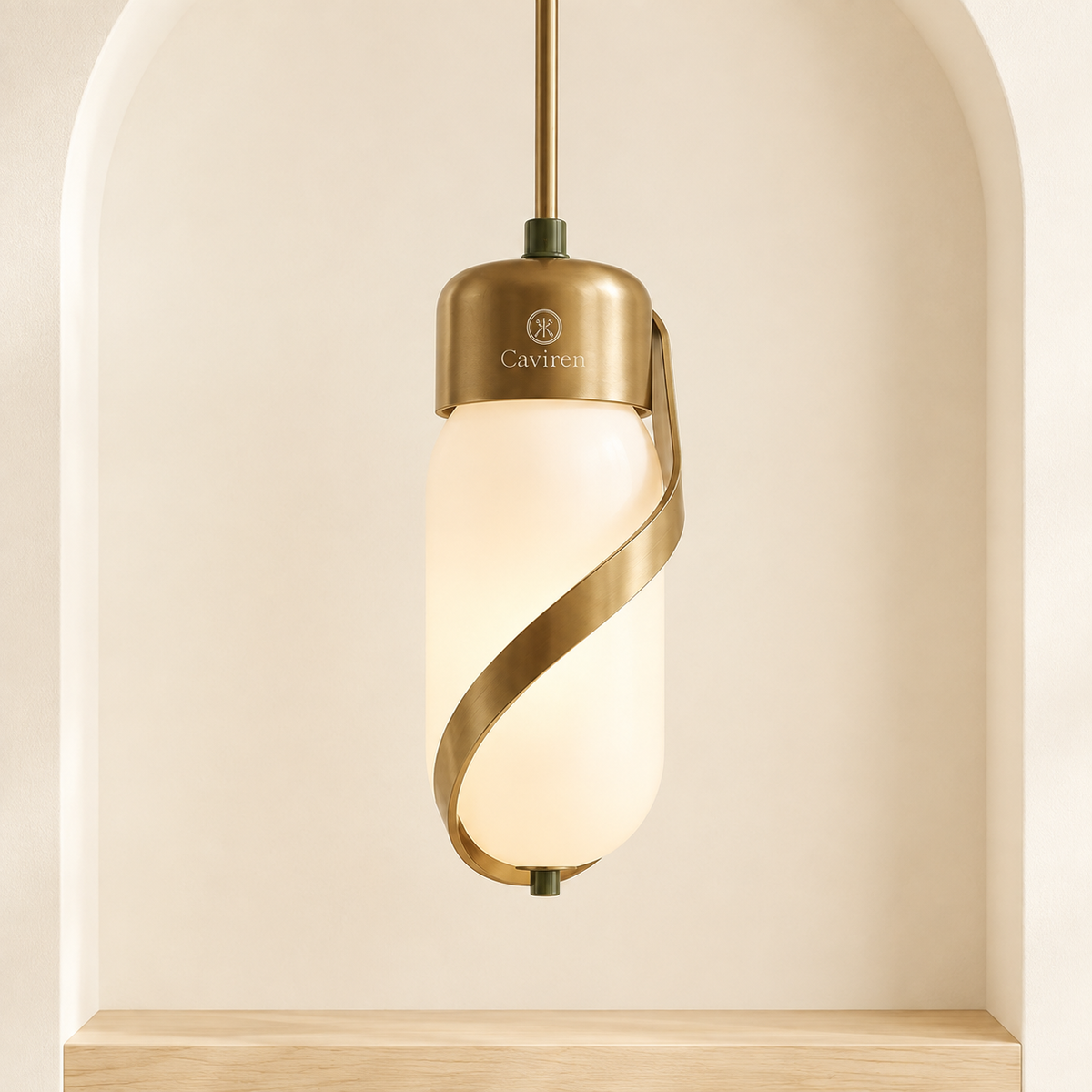 Caviren Halo Ribbon Capsule Pendant Light